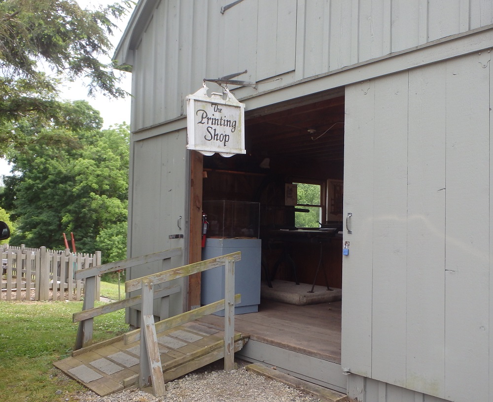 Front
                          Entrance to Print Shop