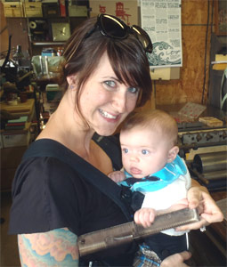 Lauren & Her
                  Son at The Excelsior Press