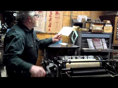 Finishing the Envelopes on the Vandercook Model
                    4 Pres