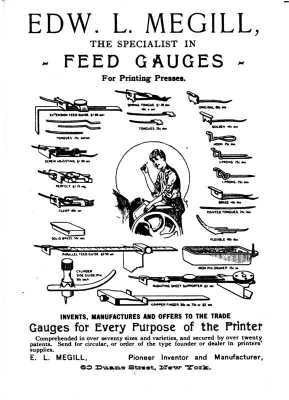 Original
                                  Advertising Flier for Megill's Gauge
                                  Pins