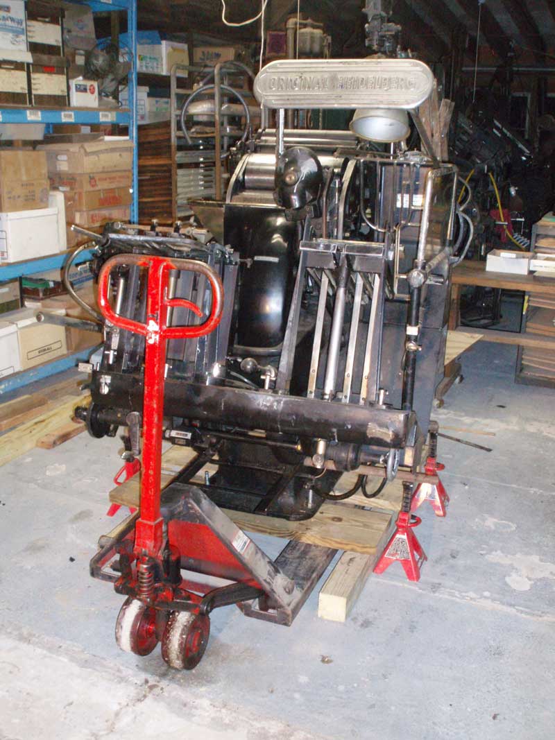 Heidelberg Windmill Platen Press for sale - on its skid