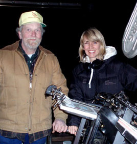 Printer Alan
                        Runfeldt with director Bronwen Hughes