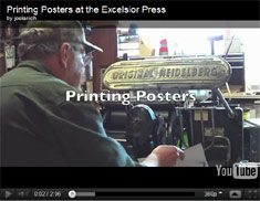 Video - Printing Leekfest Posters
                                at The Excelsior Press