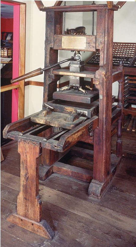 Ben Franklin's Printing Press at the
                Smithsonian