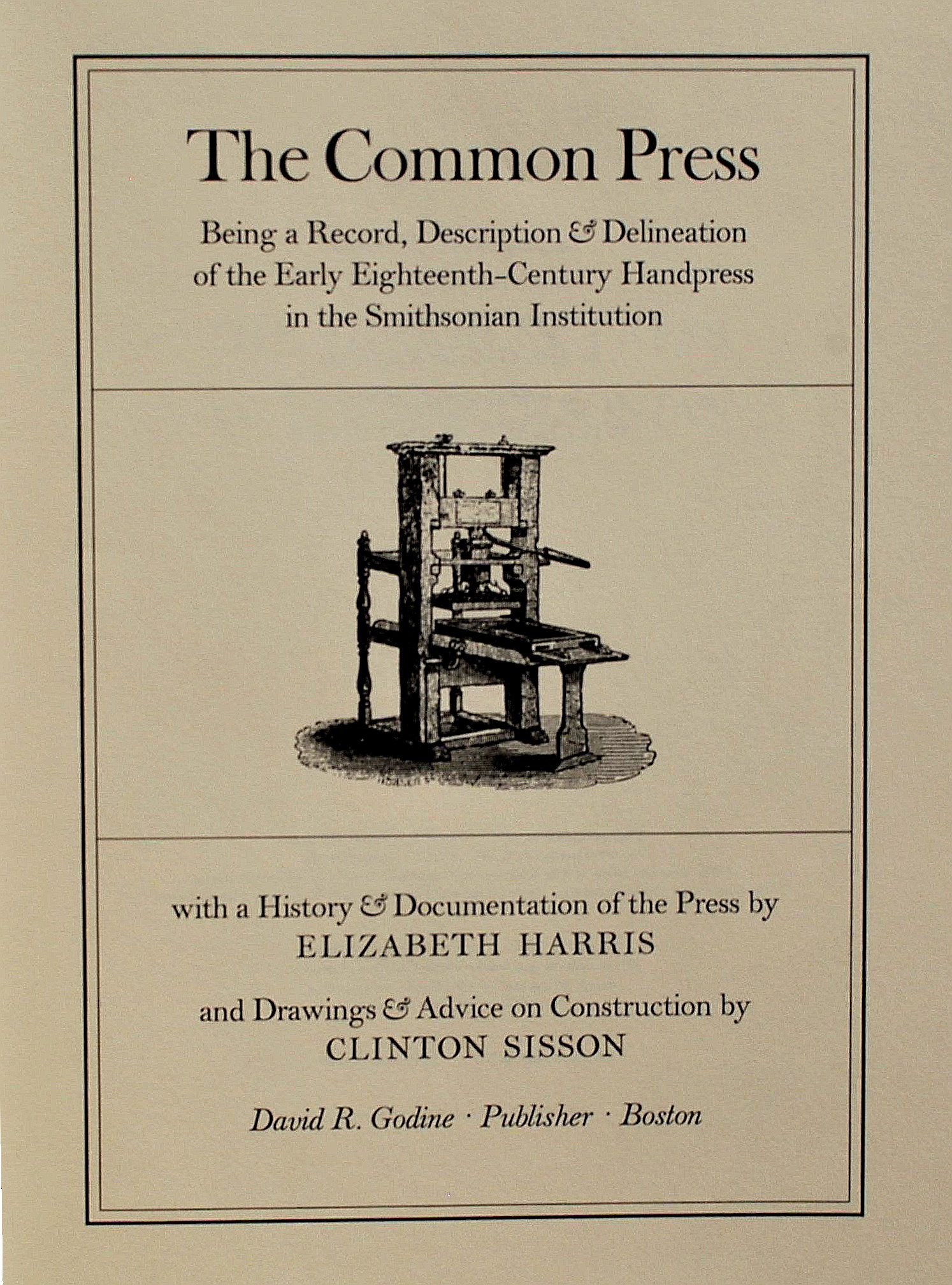 The Common Press by Elizabeth
                Harris & Clinton Sisson