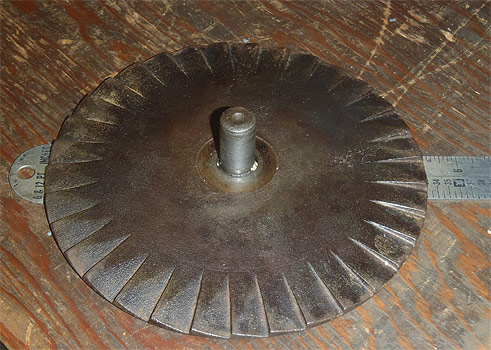 1873 Kelsey Excelsior Platen Press ink disk