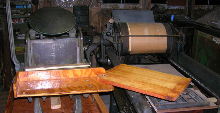 C&P Pilot Press with
                  custom-made feed board