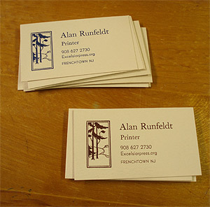 Alan Run feldt, Printer - business
                    card 2009