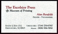 Excelsior Press Museum card circa
                                  2001